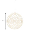 Zawieszka choinkowa kremowa okrągła dekoracja na choinkę 9 cm