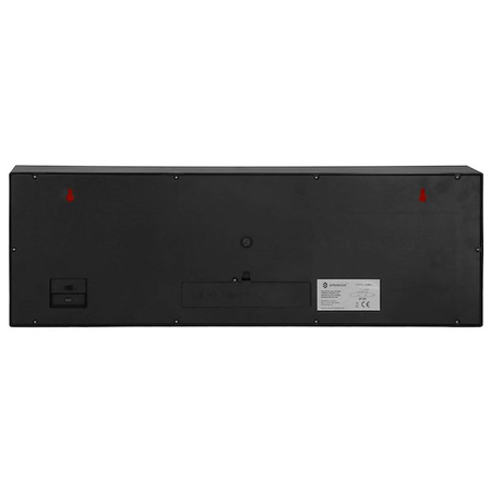 Kominek LED na baterie 60x10x19,5 cm dekoracyjna lampa z efektem płomienia, czarne