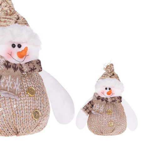 Bałwanek 17cm ozdoba świąteczna, krasnal świąteczny, gnom brązowy