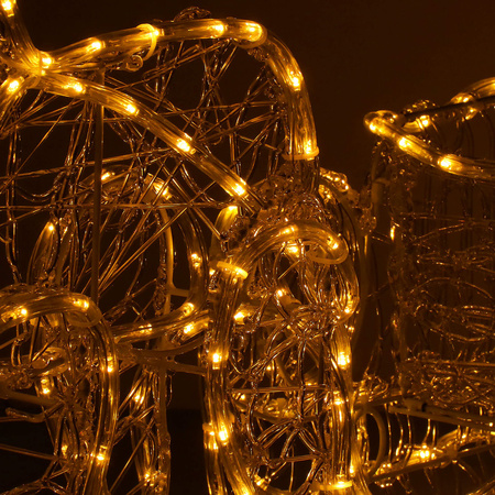 Renifer Led 150 cm świąteczny z saniami świetlna dekoracja do ogrodu biały ciepły