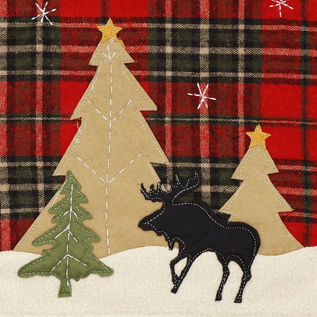 Podkładki na stół świąteczne 4 szt. 44x33cm mata czerwona z reniferem