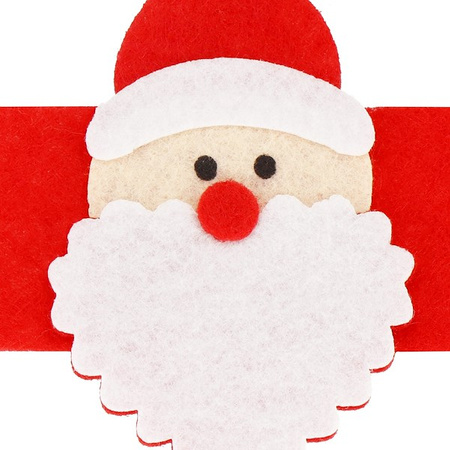 Obrączki na serwetki 4 szt. dekoracje świąteczne Mikołaj