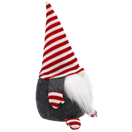 Krasnal 33cm ozdoba świąteczna, skrzat świąteczny, gnom w czerwone paski