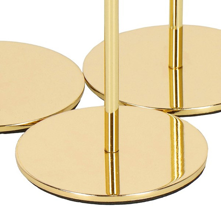 Świeczniki metalowe zestaw 3 szt. lichtarze złote