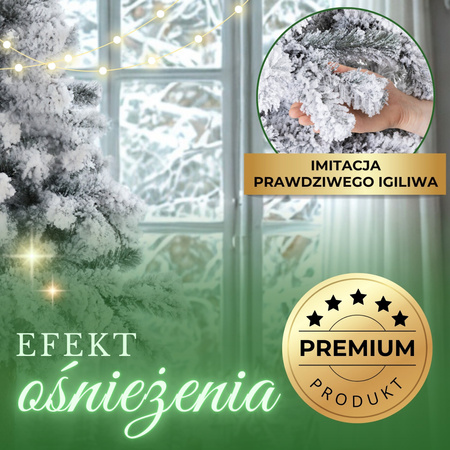 Choinka na pniu sztuczna, świerk śnieżony 160 cm