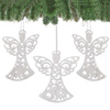Zawieszki choinkowe białe aniołki na choinkę 10cm 3 szt.