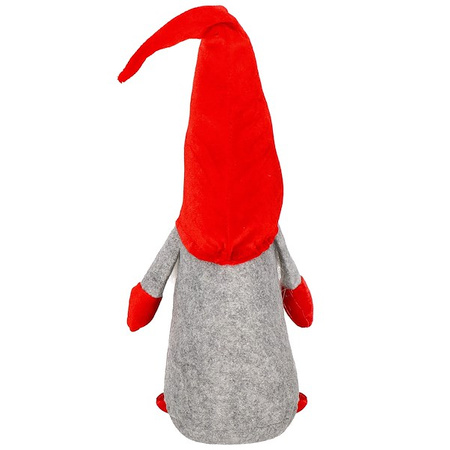 Skrzaty 3 szt. krasnal świąteczny, gnom welurowy czerwony