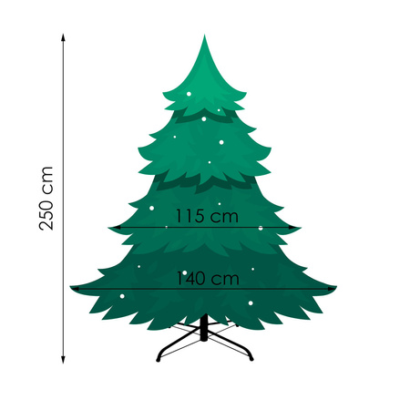 Choinka sztuczna premium 250 cm świerk naturalny