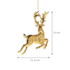Zawieszki choinkowe 2 szt. renifery ozdoba bożonarodzeniowa złota