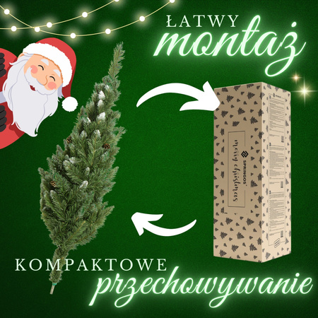 Choinka sztuczna 120 cm sosna diamentowa ośnieżona jak żywa
