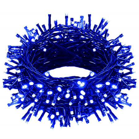 Lampki choinkowe 500 led niebieski + flash 25m oświetlenie świąteczne IP44