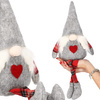 Pani skrzat 48 cm krasnal świąteczny, gnom ze zwisającymi nóżkami szary