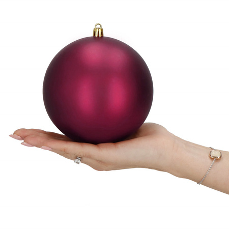 Bombki choinkowe 4 szt. ozdoby świąteczne zawieszki bordowe