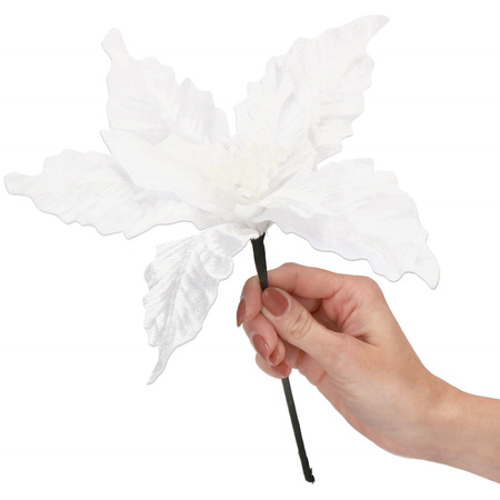 Gwiazda betlejemska, sztuczny kwiat, poinsecja biała