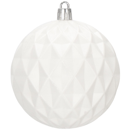 Bombki choinkowe 30 szt. biały 8cm zestaw choinkowy
