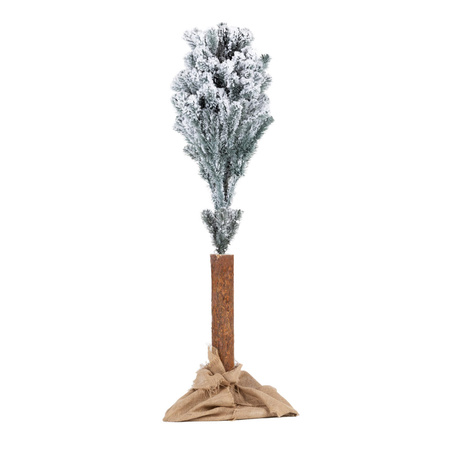 Choinka na pniu sztuczna, świerk śnieżony 220 cm