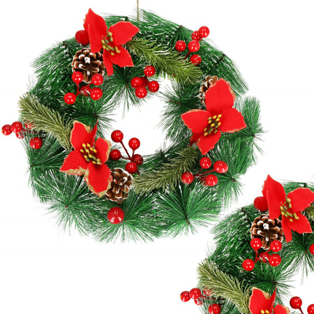 Wieniec świąteczny ozdoba na drzwi wianek 30 cm