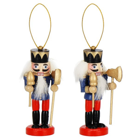 Zawieszki choinkowe 3 sztuki dziadek do orzechów drewniane ozdoby świateczne