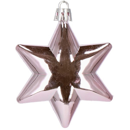 Bombki choinkowe 155 szt. różowy zestaw choinkowy