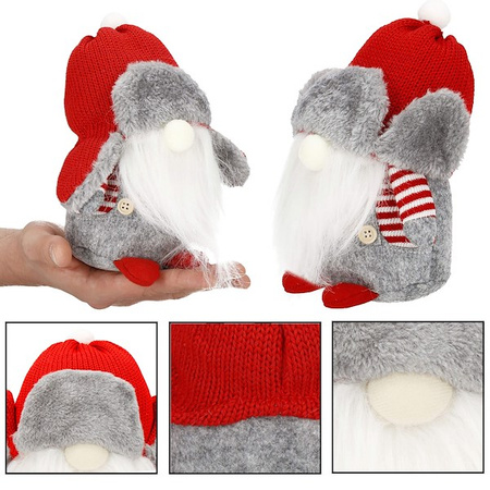 Skrzat 20 cm ozdoba świąteczna, stojący krasnal świąteczny, gnom