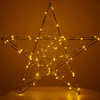 Dekoracja świąteczna 100 LED gwiazda metalowa 60 cm oświetlenie witraż