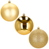 Bombki choinkowe 6 szt. dekoracje świateczne 11 cm złote