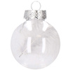 Bombki choinkowe przeźroczyste 30 szt. srebrny, złoty 6cm zestaw choinkowy