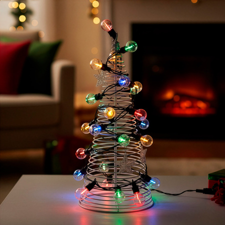 Lampki choinkowe LED żarówki 20 Led oświetlenie zewnętrzne girlanda 13 m multikolor