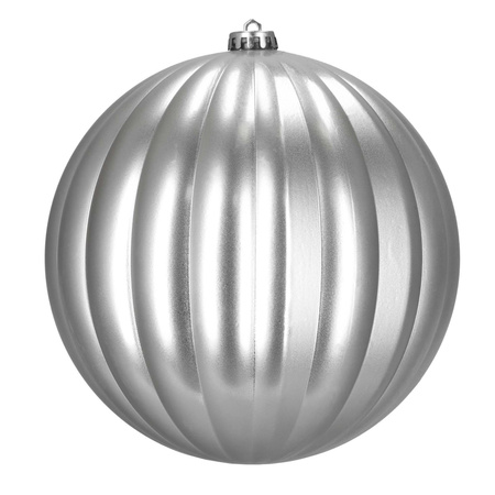 Duże bombki choinkowe 3 szt. ozdoby świąteczne 20,5 cm brokat srebrne
