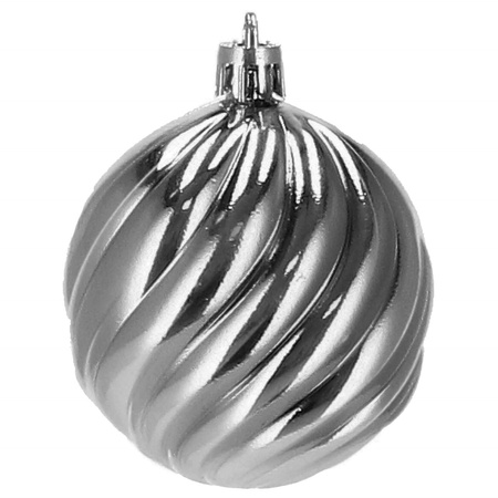 Bombki choinkowe 20 szt. ozdoby świąteczne szary