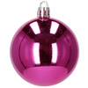 Bombki choinkowe przeźroczyste 30 szt. różowy, biały 6cm zestaw choinkowy
