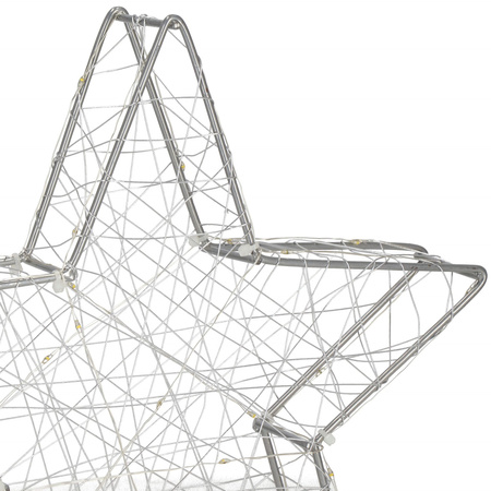 Dekoracja świąteczna 30 LED gwiazda metalowa 60 cm oświetlenie witraż