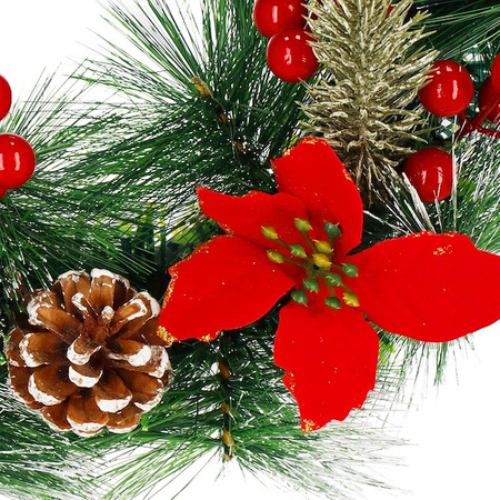 Wieniec świąteczny ozdoba na drzwi wianek stroik bożonarodzeniowy 33 cm