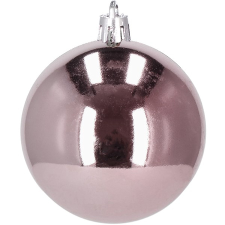 Bombki choinkowe 33 szt. ozdoby świąteczne zestaw z gwiazdą różowe