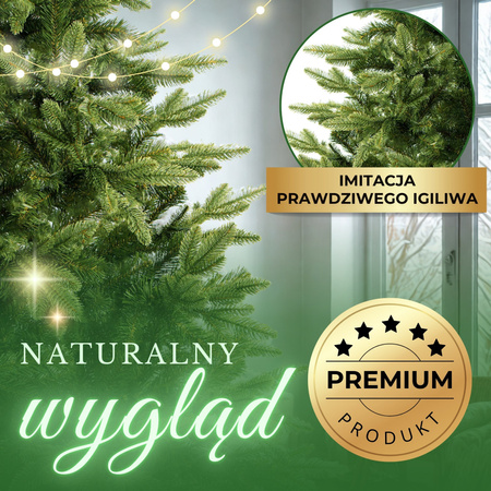 Choinka sztuczna premium 220 cm świerk naturalny