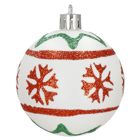 Bombki choinkowe 74 szt. ozdoby świąteczne zestaw multikolor