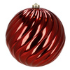 Duże bombki choinkowe 3 szt. ozdoby świąteczne 20,5 cm brokat czerwone