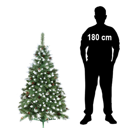 Choinka sztuczna 120 cm sosna diamentowa ośnieżona jak żywa