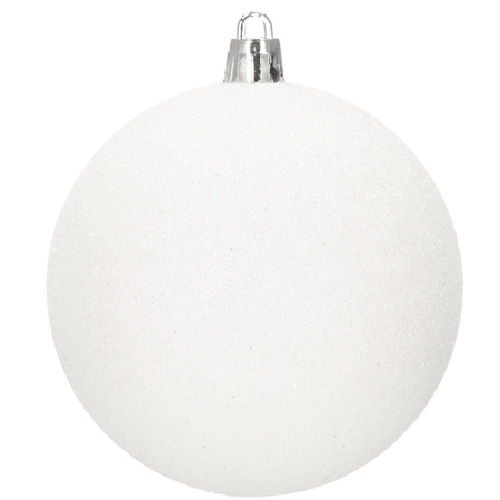 Bombki choinkowe 30 szt. biały 8cm zestaw choinkowy