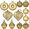 Bombki choinkowe zestaw 12 szt. ozdoby świąteczne do girland, stroików, nietłukące, złote