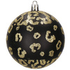 Bombki choinkowe 16 szt. czarny, złoty zestaw choinkowy