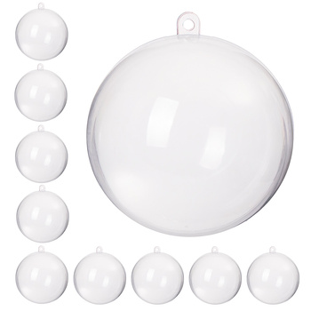 Bombki akrylowe 11cm kula plastikowa decoupage zestaw 10 szt.