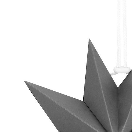 Gwiazda świąteczna papierowa zawieszka choinkowa szara