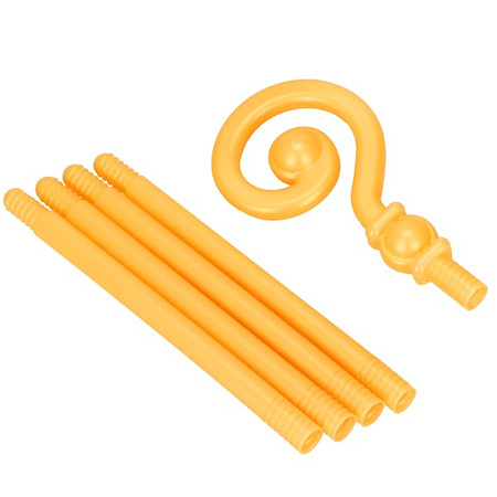 Laska św. Mikołaja 145cm, pastorał składany złoty