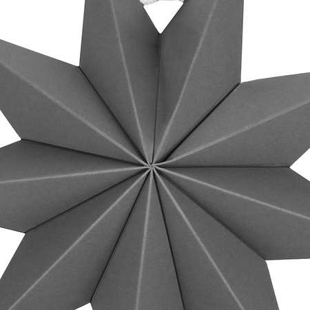 Gwiazda świąteczna papierowa zawieszka choinkowa szara