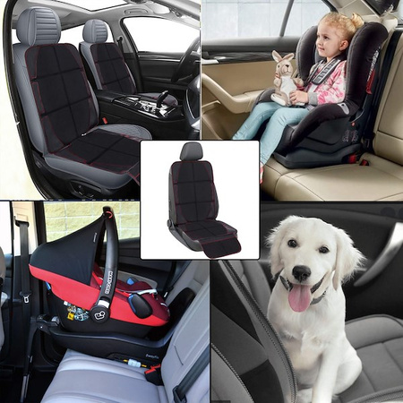 Mata na siedzenie samochodowe 116 x 48 cm czarny pokrowiec ochronny