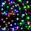 Lampki choinkowe zewnętrzne, wewnętrzne 500 led multikolor + niebieski flash 27,5 m światełka świąteczne