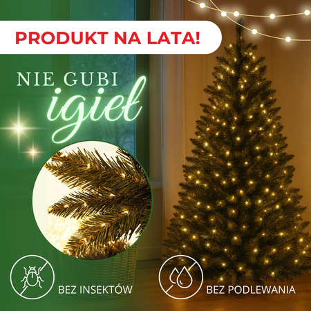 Choinka sztuczna 200 cm świerk kaukaski drzewko świąteczne jak żywe