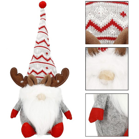 Skrzat 50 cm ozdoba świąteczna 2 szt. renifer krasnal świąteczny, gnom