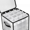 Organizer na dekoracje świateczne 64 przegródki, opakowanie, torba na bombki czarno-przeźroczysty